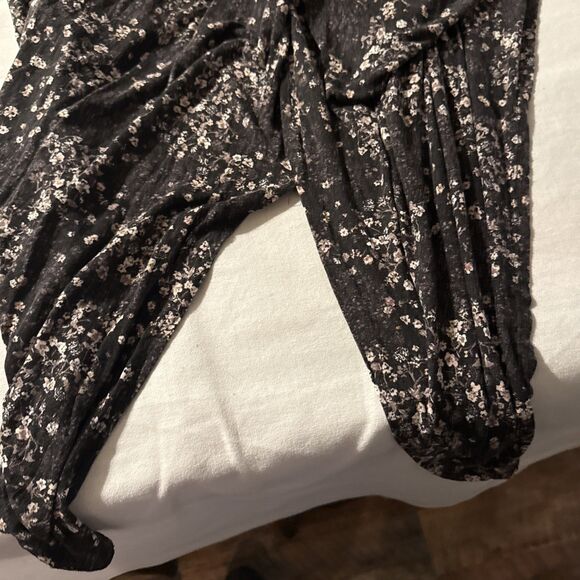 Black White Floral T-Shirt Style Dress Women’s Size 1X Summer Sleeveless - Picture 5 of 7